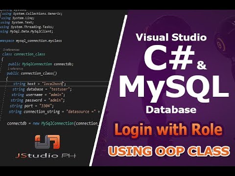 C# & MySQL Login with Role credential using class OOP