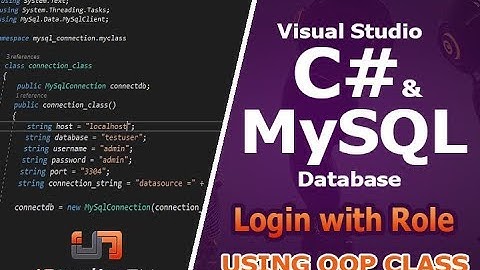 C# & MySQL Login with Role credential using class OOP