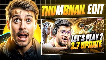 HOW TO MAKE 3.7 UPDATE THUMBNAIL EDITING || Pscc Thumbnail Editing Bgmi