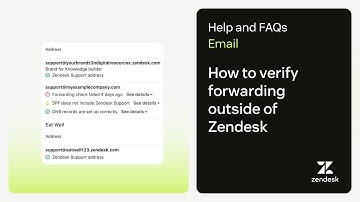How to verify forwarding outside of Zendesk