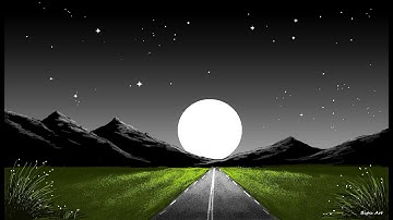 Highway scenery drawing | How to Draw in Ms Paint | drawing in paint in computer | paint in computer