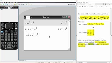 Calc 3: Curl of the Vector Field (TI-nSpire CX CAS) ptB