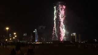 Burj Khalifa fireworks on 31st December 2014