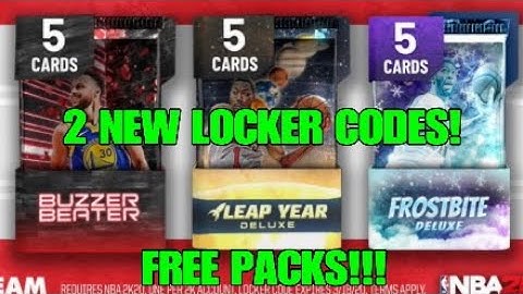 2 *NEW* LOCKER CODES FOR FREE PACKS IN NBA 2K20 MyTeam!!!