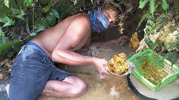 PEJUANG KEHIDUPAN,. TEMUKAN HARTA KARUN EMAS DI DINDING TANAH LIAT TAMBANG TRADISIONAL | FOUND GOLD