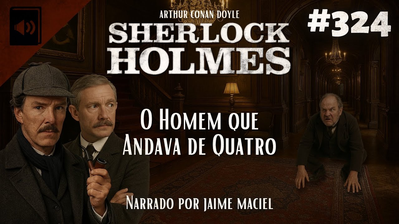 #324 - Audiolivro - Sherlock Holmes: O Homem que Andava de Quatro - Arthur Conan Doyle