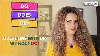 قاعدة do does: اسئلة بالانجليزي مع أو بدون do ??