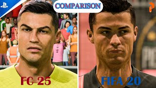 FC 25 vs FIFA 20—Next-Gen Graphics Comparison! 🔥 #fc25 #fifa20 #comparison #football #ronaldo #messi
