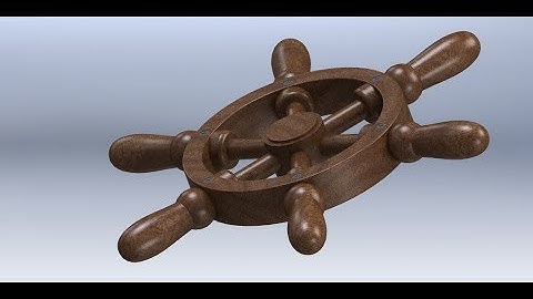 SolidWorks tutorials | Old Ship Steering wheel🏴‍☠️