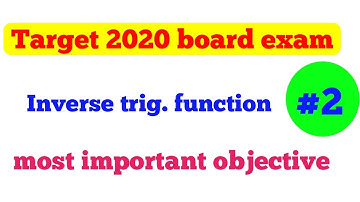 12th math objective crash course || inverse trigonometric function objective (part-02)