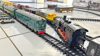Classic Steam Train Meets Vintage Diesel | Realistic Model Railway Action