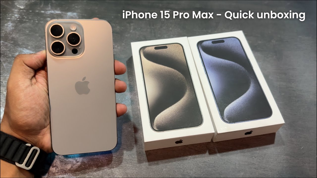 iPhone 15 Pro Max unboxing in Natural Titanium 😍