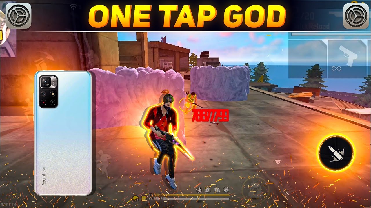 One Tap God 🔥1 vs 2 : Redmi note 11📲 SETTINGS ⚙️ HUD + SENSI + DPI ...