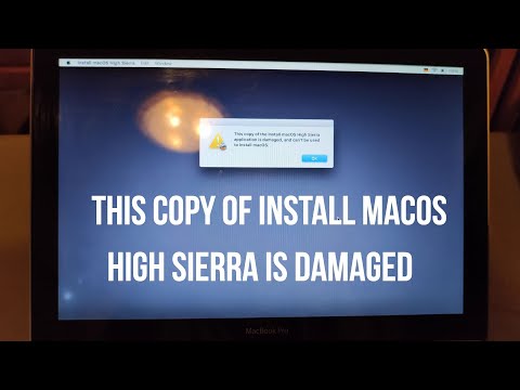 수정-이 macOS High Sierra 설치 사본이 손상되었습니다.