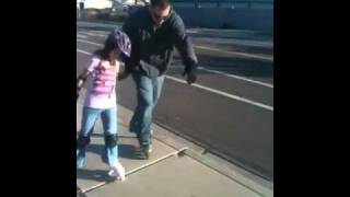 Alysia and dad skating