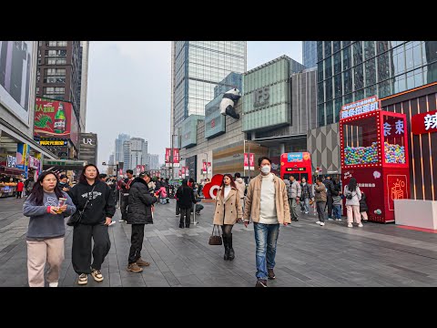 Real Life in Chengdu: Walking Chunxi Road, China Trendiest City Street [4K HDR]