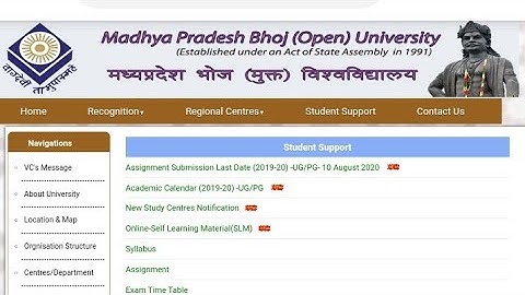 Bhoj assiment 2020 last date kb tak hai, MP BHOJ UNIVERSITY UPDATE
