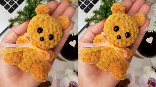 картинка: СВЯЗАТЬ МИШКУ ЗА ЧАС 🐻 (МК Хеллоу Кити и Мини-мишка 5 часть) ❤ #мишкакрючком