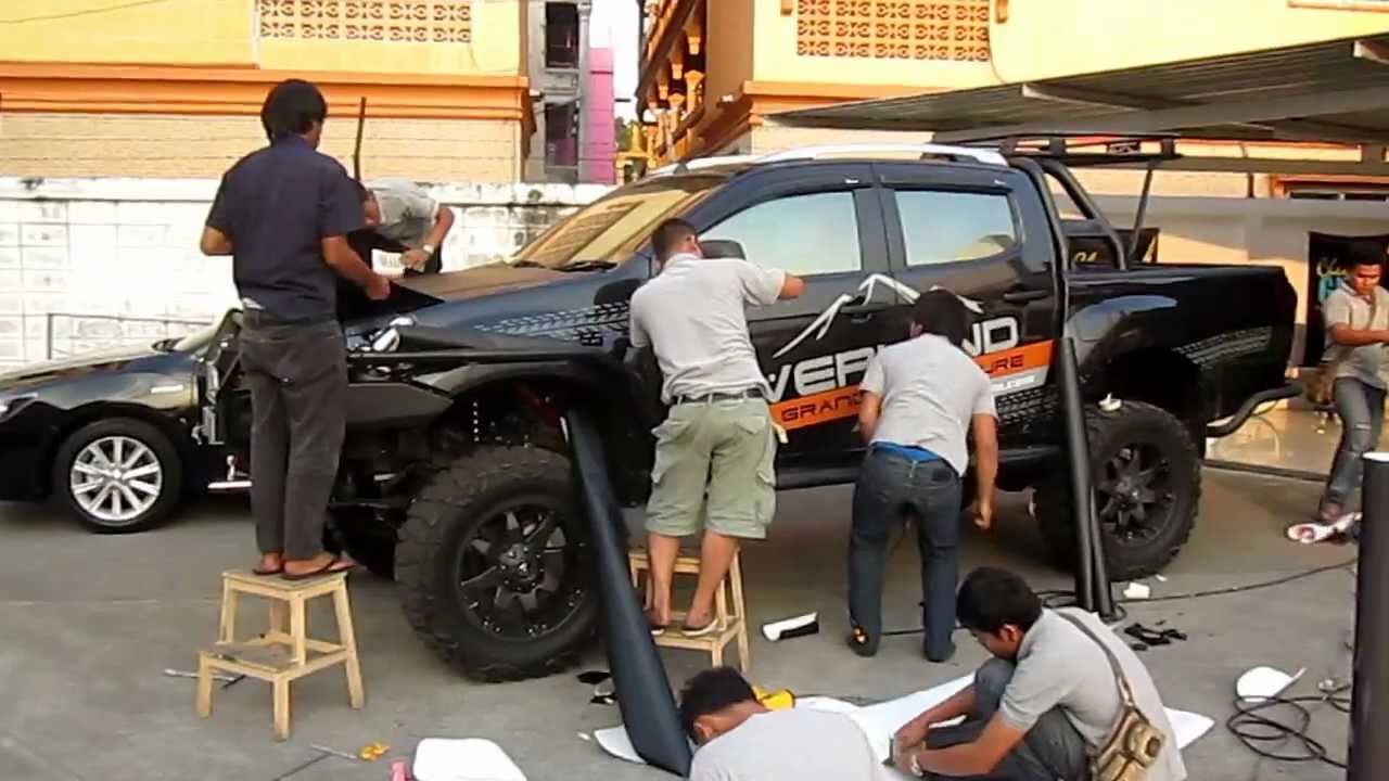 Isuzu D-Max Kevlar and Matt Black Wrapping www.tonywrap.com