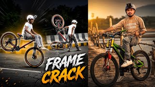 Scrambler Stunt Gone Wrong 😢 | Frame Crack