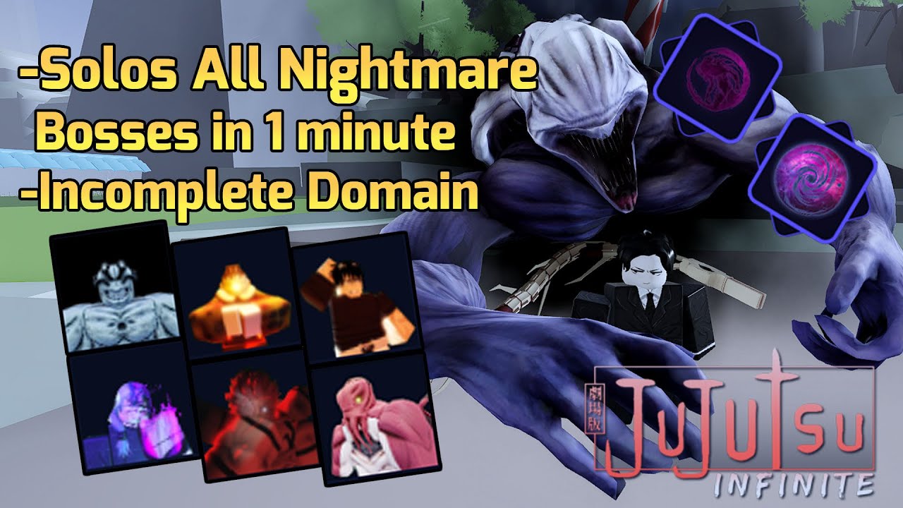 Curse Queen + Star Rage PVE Build VS All Nightmare Bosses | Jujutsu Infinite