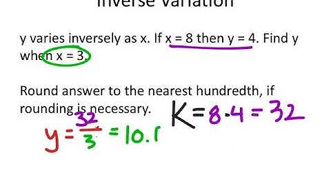 Solving an Inverse Variation