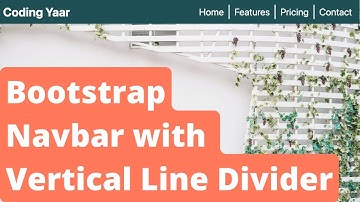 Bootstrap Navbar Vertical Line Separator