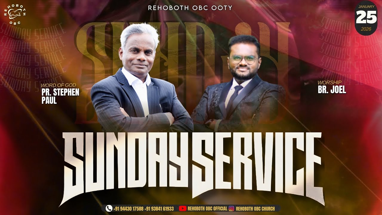 🔴LIVE  STREAMED| SUNDAY SERVICE - 2026 |  Pr. Stephen Paul | Bro.Joel 