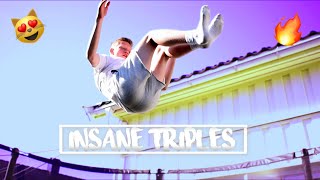 DIVING BOARD TRICKS AND INSANE TRAMPOLINE FLIPS SUMMER 2018 // doubles, triples etc