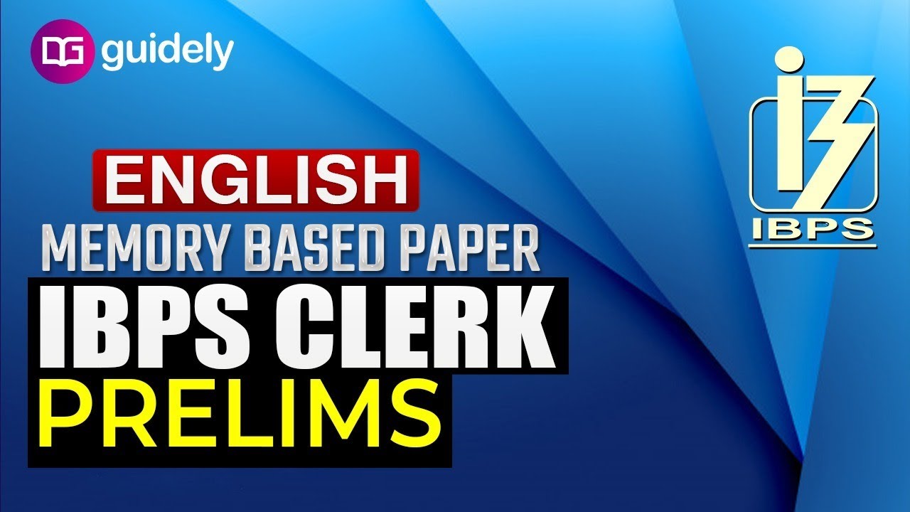 English Memory Based Paper | IBPS Clerk Prelims 2020 | Ratnesh Sir