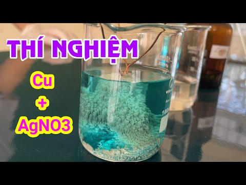 Video THÍ NGHIỆM : Kim Loại Cu phản ứng dung dịch muối AgNO3... - youtube