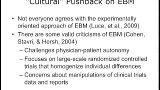 Component 2, Unit 5: Evidence-Based Practice (Lecture a)