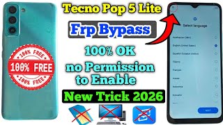 Tecno Pop 5 LTE FRP Bypass Without Pc | Tecno BD4i Google Account Unlock 2026 | No X Share / No Sim