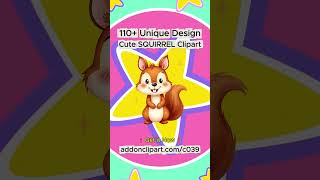 Cute Squirrel Watercolor Clipart | Woodland Animal PNG for Crafts