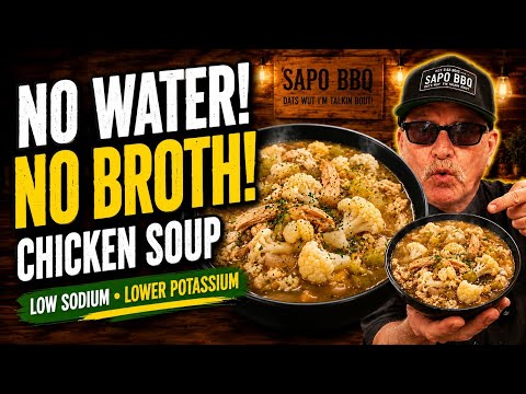 No Water, No Broth! Low Sodium Chicken Soup