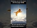 Adorable Puppy Running Across the Clouds | Dreamy Cute Dog Video #shorts