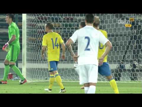 Andreas Linde penalty save vs. Slovakia at match SWEDEN - SLOVAKIA