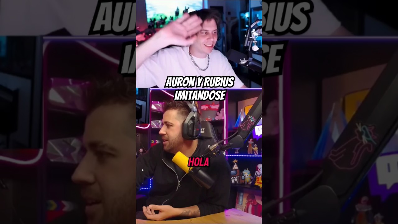 Auron y Rubius imitandose 