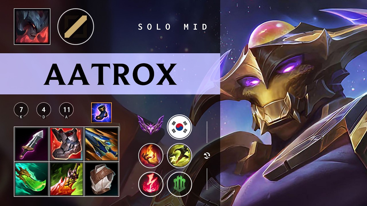 Aatrox Mid vs Pantheon - KR Master Patch 26.04