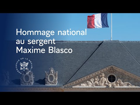 Hommage national au sergent Maxime Blasco (Élysée)