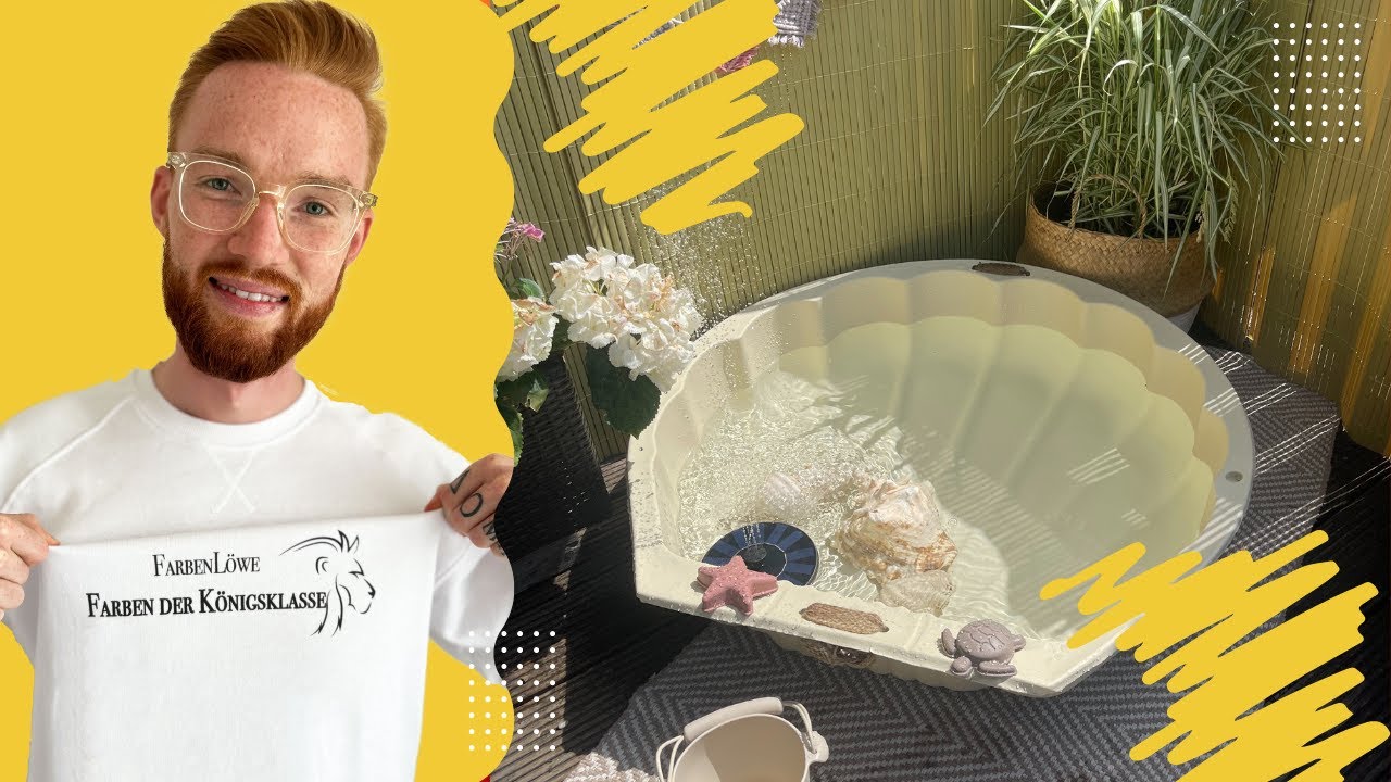 Poolfarbe kaufen: Schwimmbeckenfarbe für GFK & Kunststoff Pools im Farbton Sand - farbenloewe.de