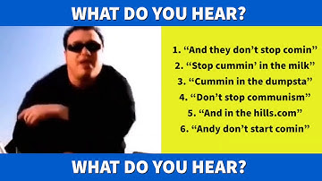 What do you hear? “And they don’t stop coming”  Smash Mouth