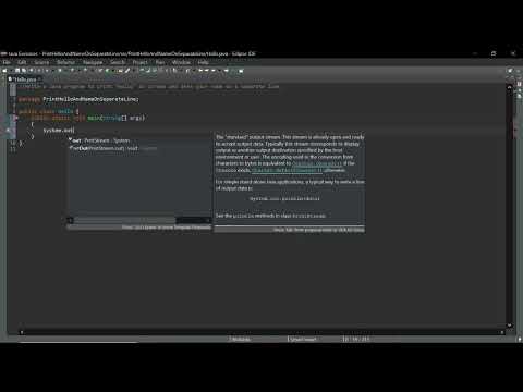 Write a Java Program to print 'Hello' on screen and then print your name on a separate line