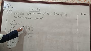 Square Root (Ex 2.1) Grade 8 Math