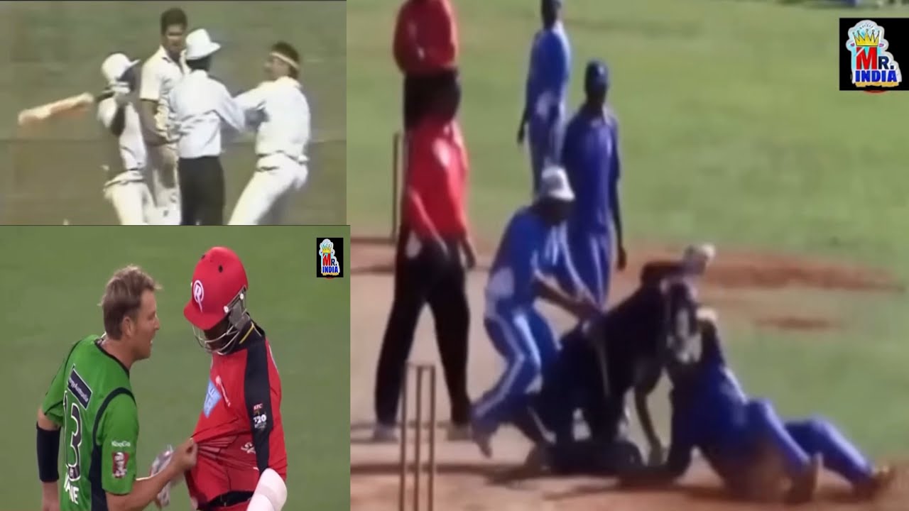 Top 10 Fights In Cricket History Ever | #cricketfight #cricket # ...