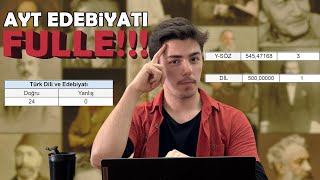 AYT EDEBİYATI FULLEDİK! | Sözel 3. sü edebiyatı nasıl fulledi? 📚