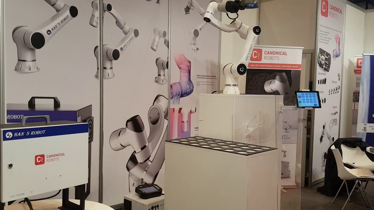 Stand Oficial de Han's Robot Elfin Robot Colaborativo en la Global