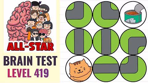 Brain Test All Star Level 419 | The cat must reach to the food | Walkthrough
