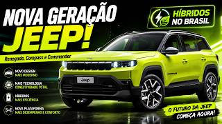 Jeep CONFIRMA novos Renegade, Compass e Commander no Brasil! Agora serão híbridos?