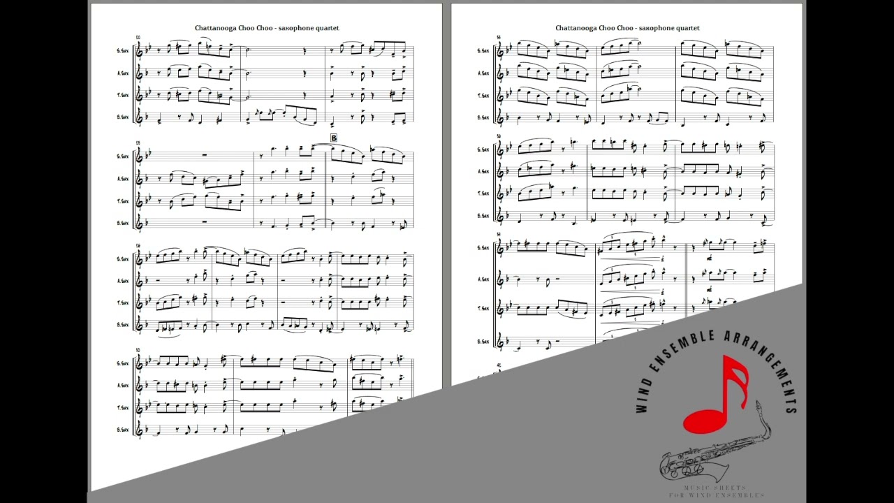 Chattanooga Choo Choo - [Saxophone Quartet] - Sheet Music